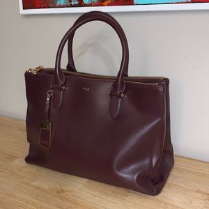 Ralph Lauren burgundy tote